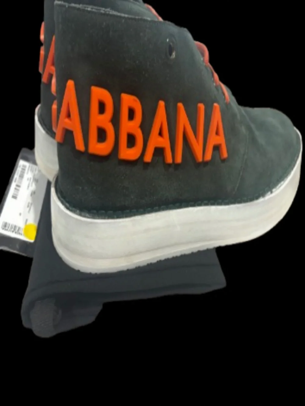 NIB! Authentic Dolce & Gabbana Green Derby Logo Casual Men Sneakers Shoe Size 44